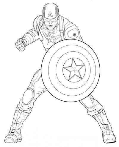 Omalovánka Captain America Fighting
