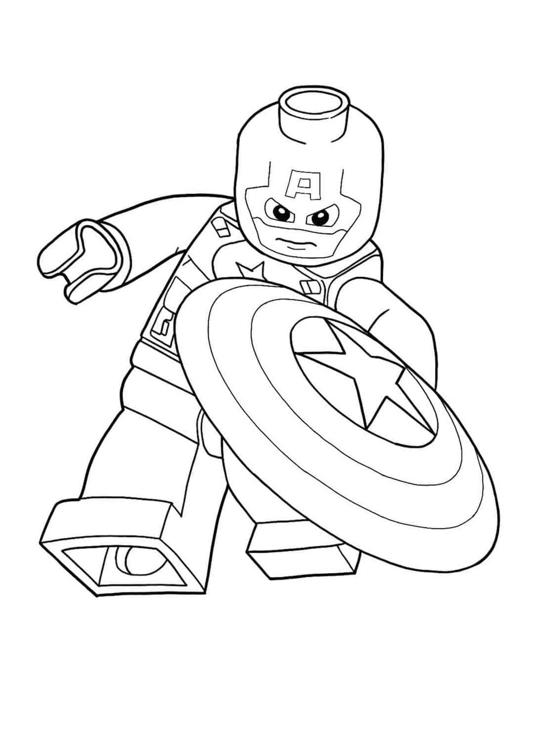 Omalovánka Cool Lego Captain America