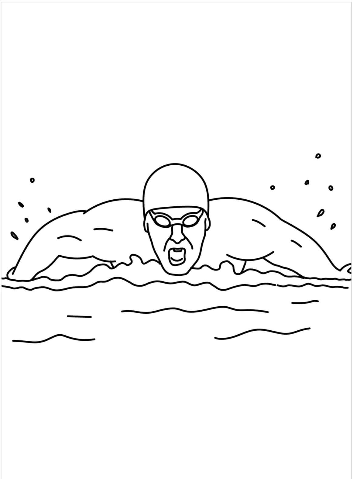 Omalovánka Cool Swimmer