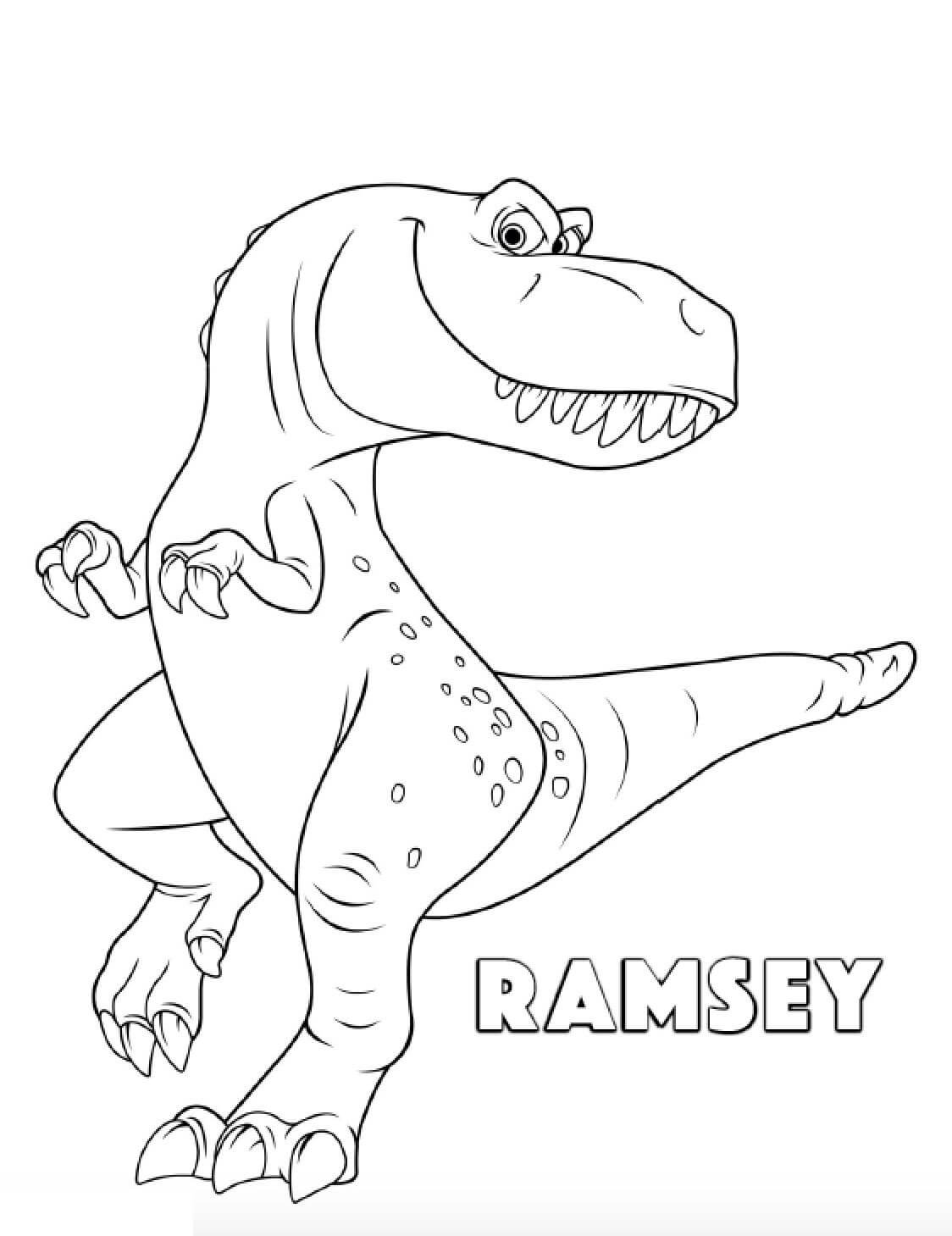 Ramsey v The Good Dinosaur omalovánka