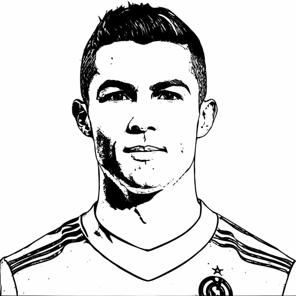 Omalovánka Kresba obrázku Cristiano Ronaldo