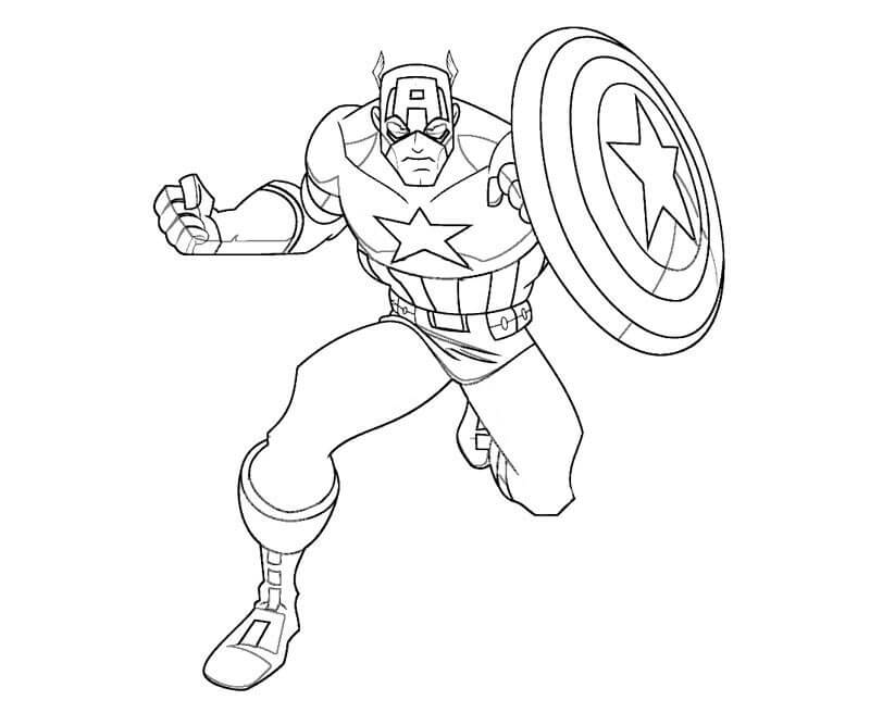 Omalovánka Marvel Captain America Cartoon