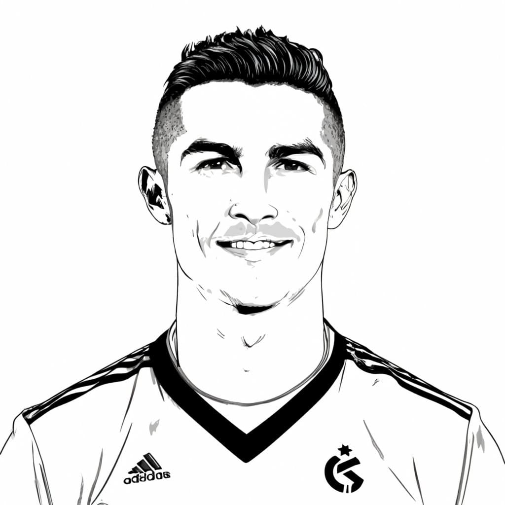 Omalovánka Nakreslete Veselého Cristiano Ronaldo