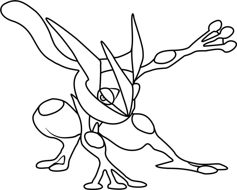 Pokemon Mega Greninja omalovánka