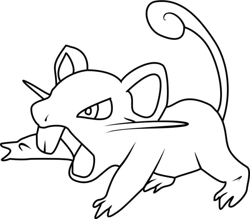 Omalovánka Angry Rattata
