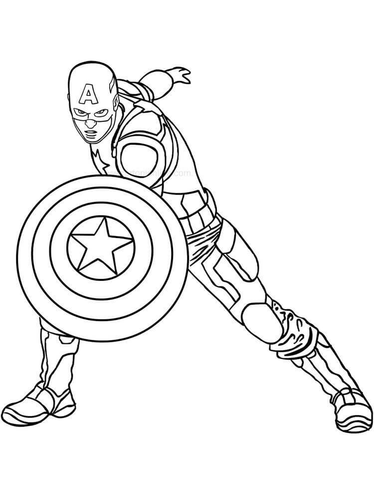 Omalovánka Awesome Captain America