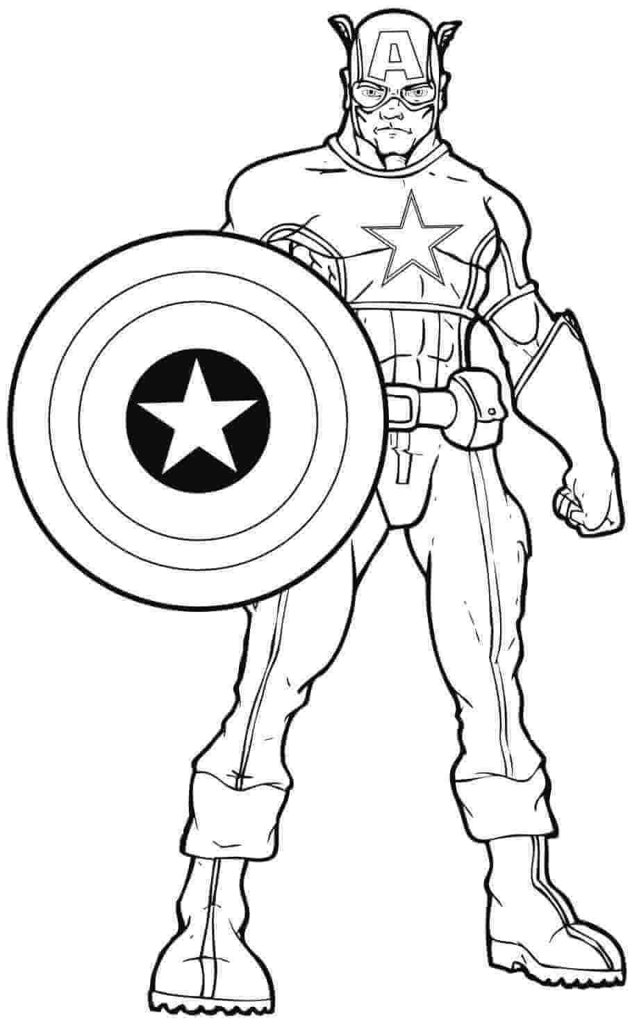 Omalovánka Captain America Free Pictures