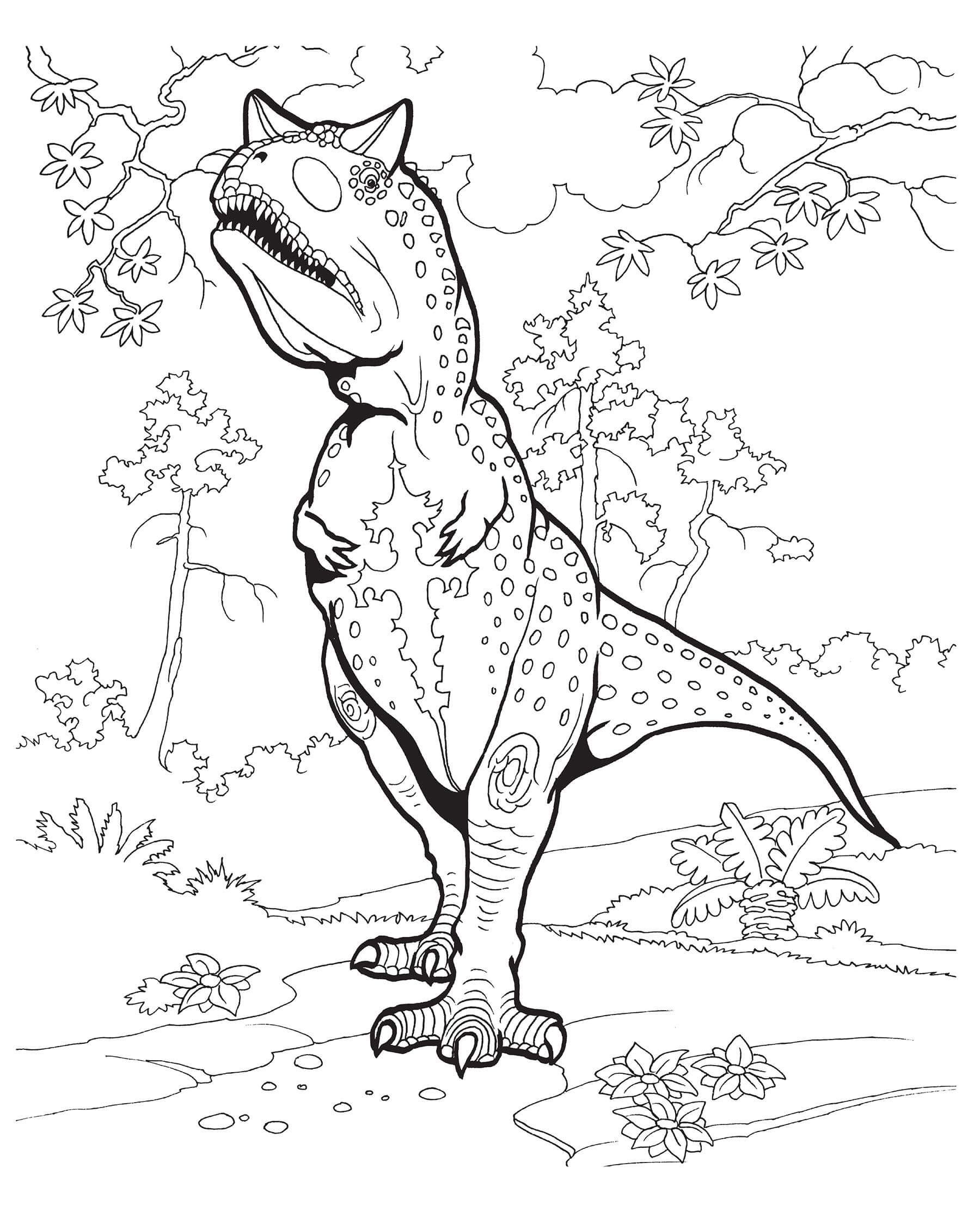 Carnotaurus omalovánka