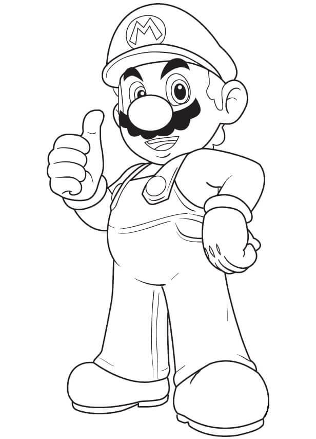 Cool Mario omalovánka
