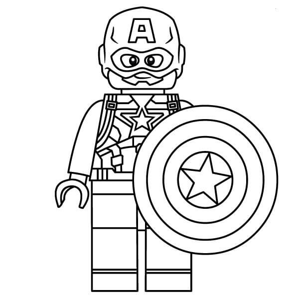 Omalovánka Cute Captain America Lego