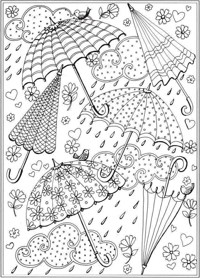 Deštník Mandala omalovánka