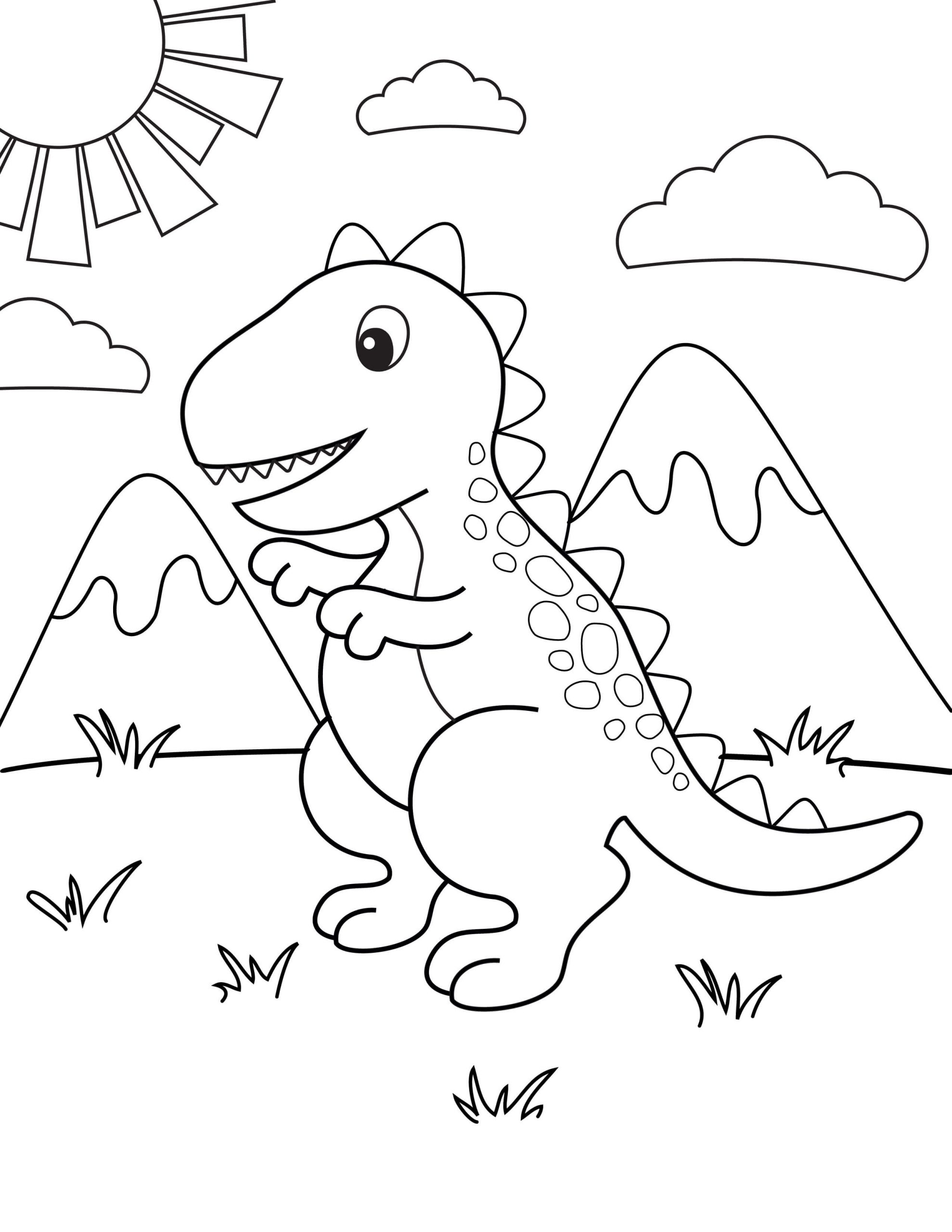 Dinosauří mládě omalovánka