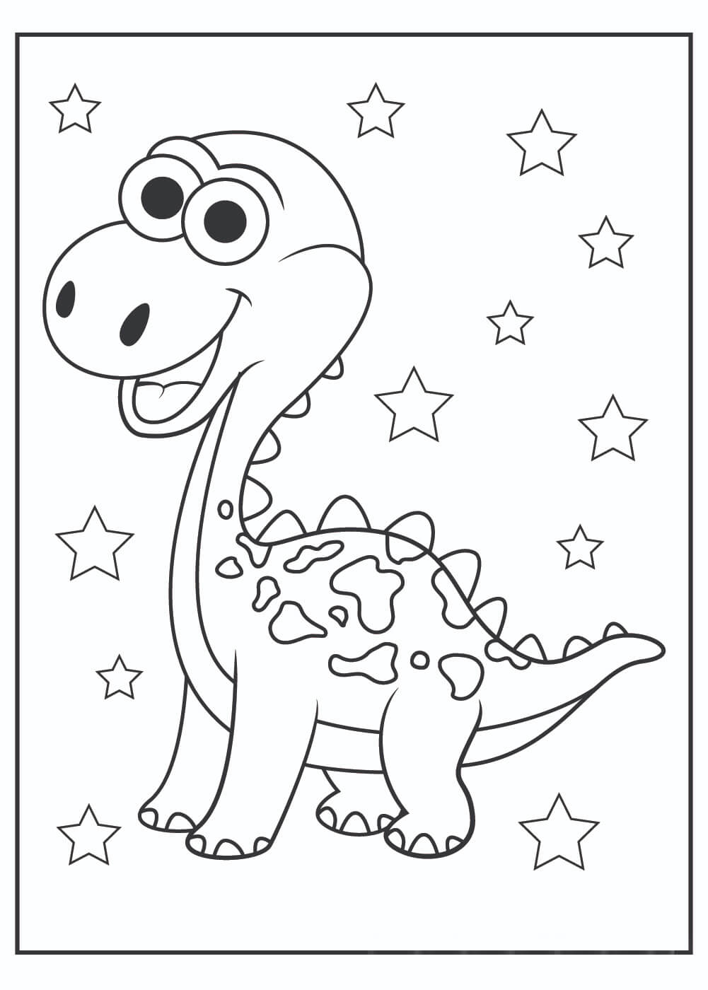 Omalov nka Dinosaurus Byl Obklopen Hv zdami K Vytisknut Zdarma