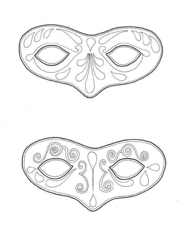 Dvě masky omalovánka