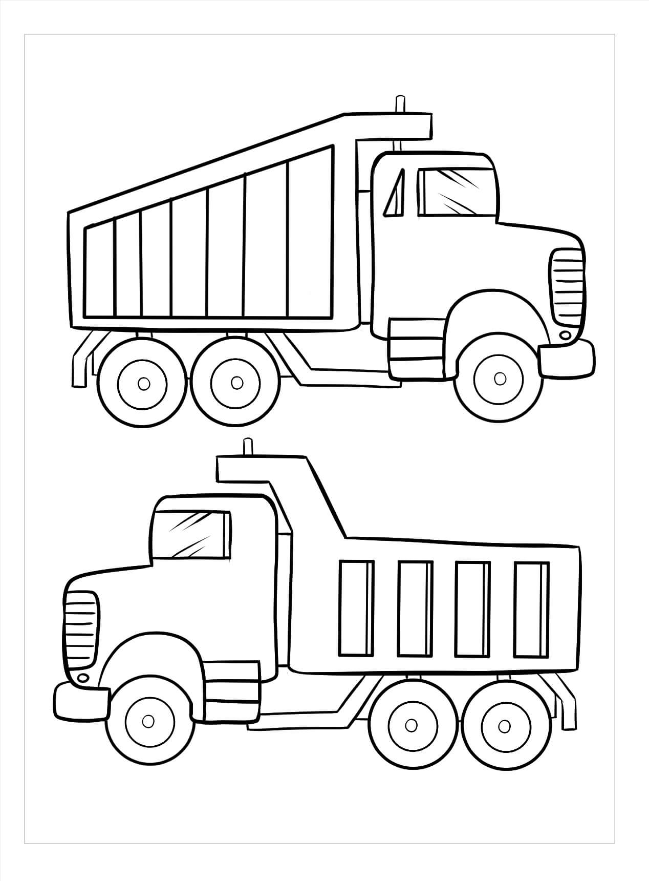 Dva kamiony omalovánka