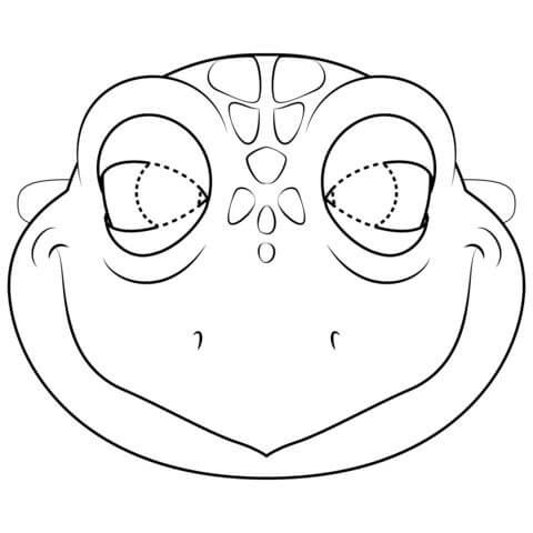 Želví maska omalovánka