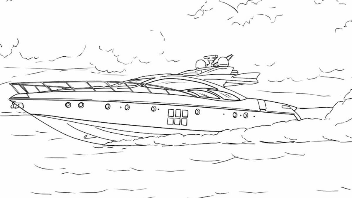Fantastická loď omalovánka