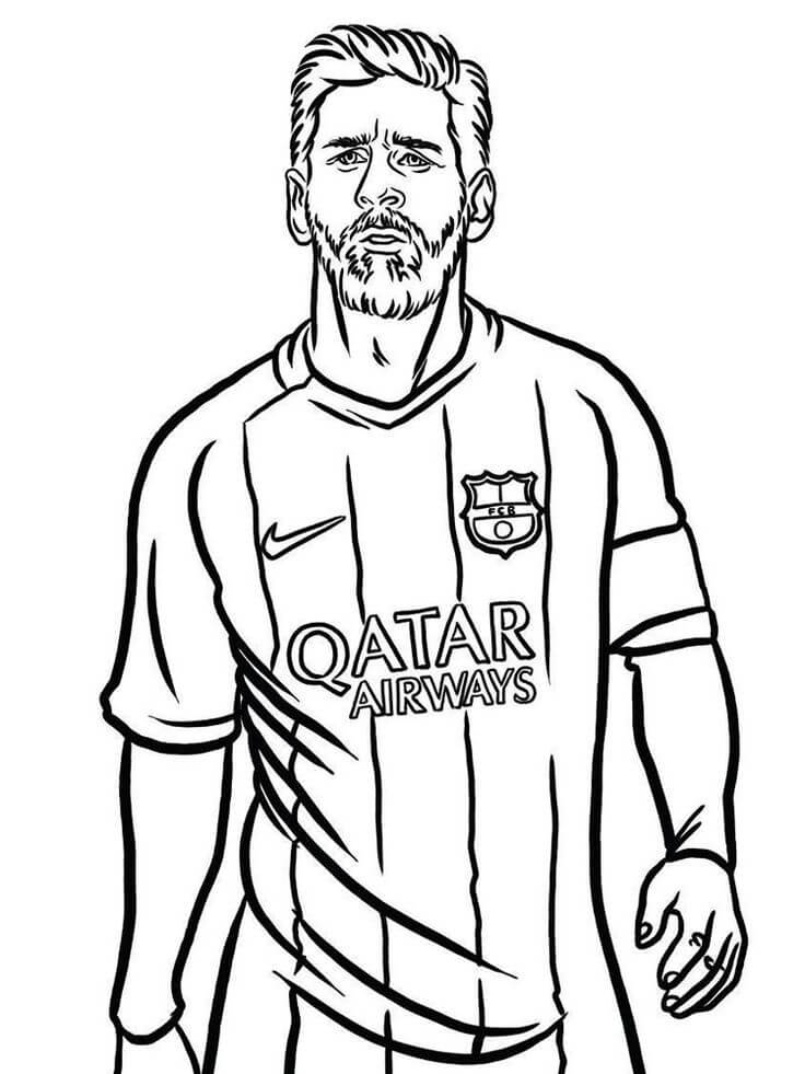 FCB Lionel Messi omalovánka
