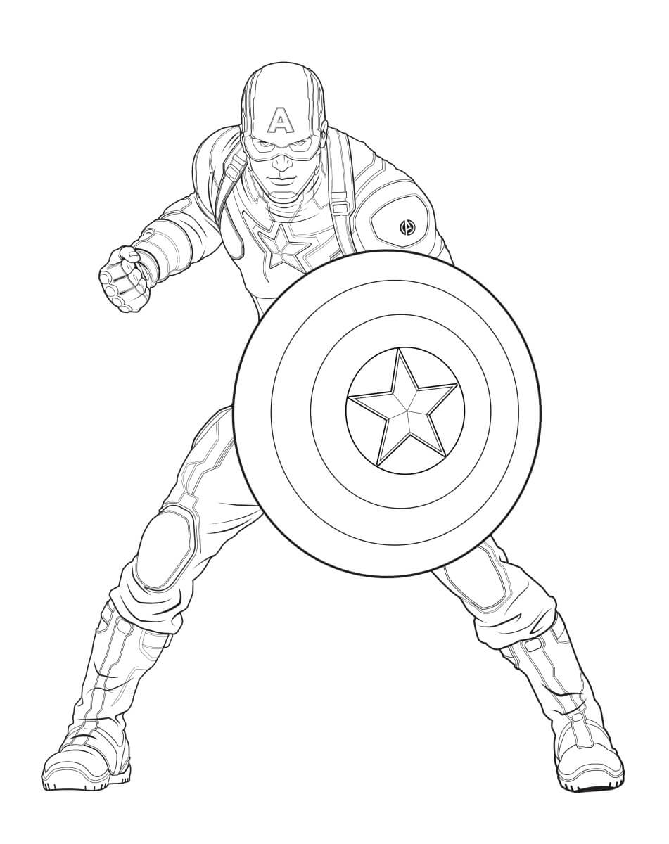Omalovánka Free Captain America