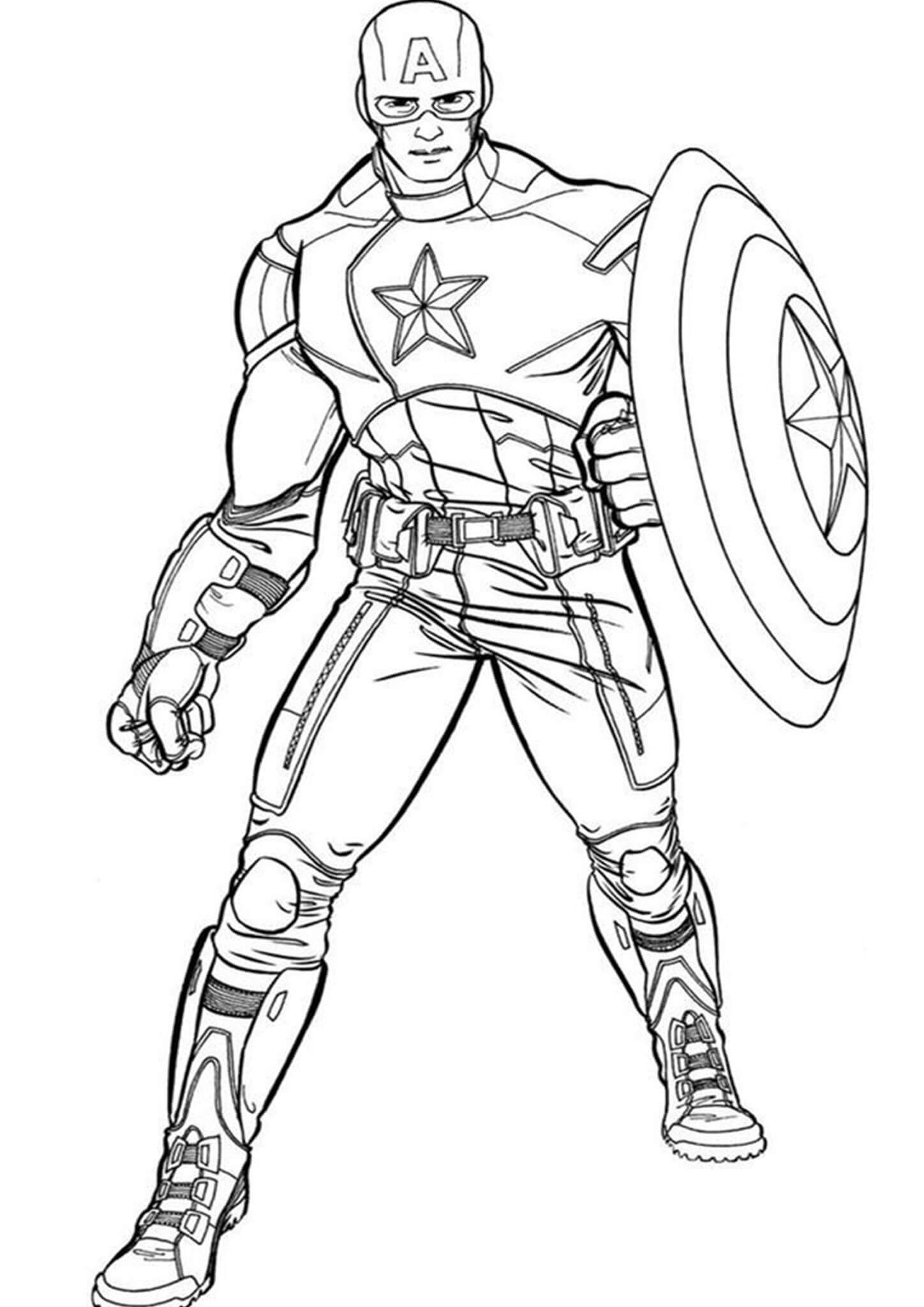 Omalovánka Great Captain America