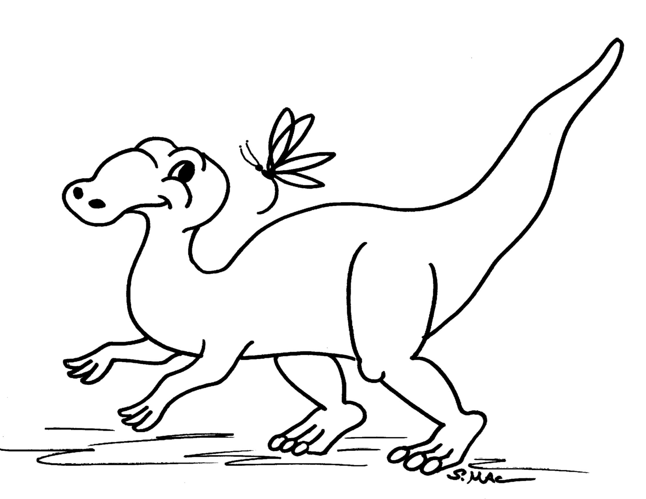 Hadrosaurus omalovánka