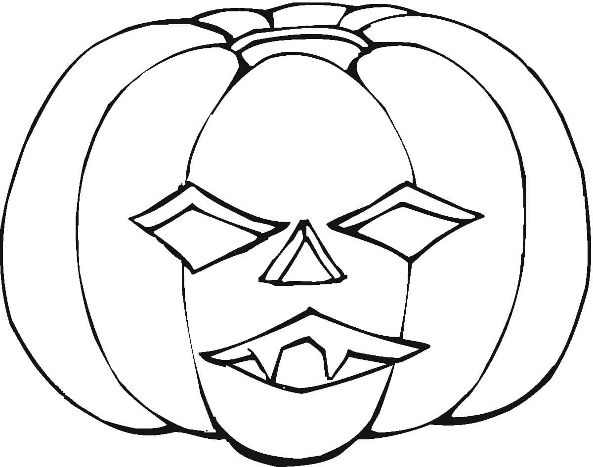 Halloweenská dýňová maska omalovánka