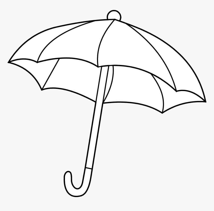 Jednoduchý deštník omalovánka