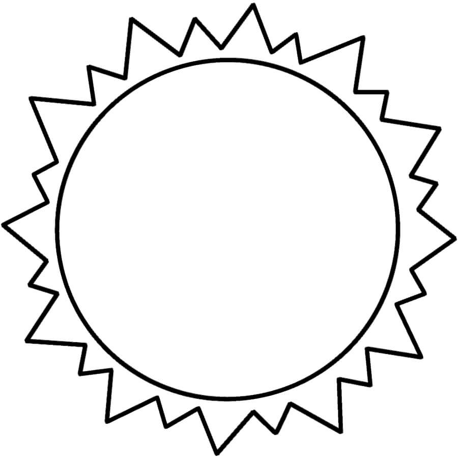 Jednoduché Slunce omalovánka