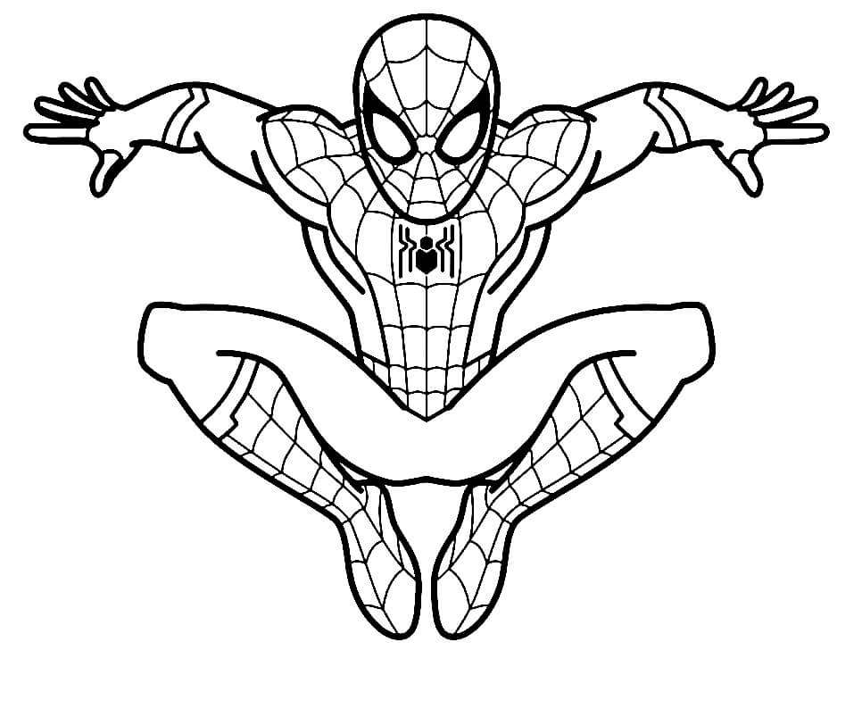 Jednoduchý Spiderman omalovánka