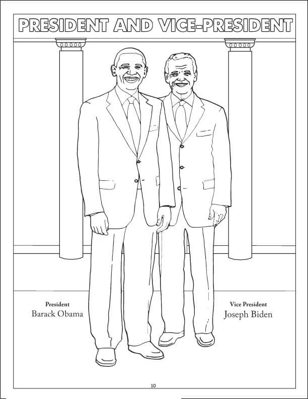 Joseph Robinette Biden a Obama omalovánka