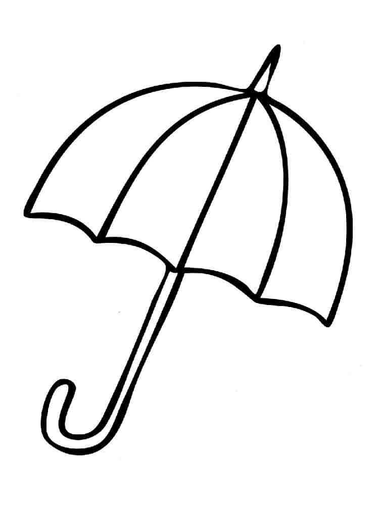 Kreslení deštník omalovánka