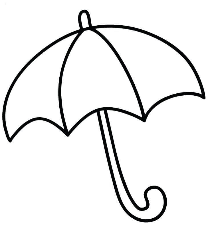 Kreslený deštník omalovánka