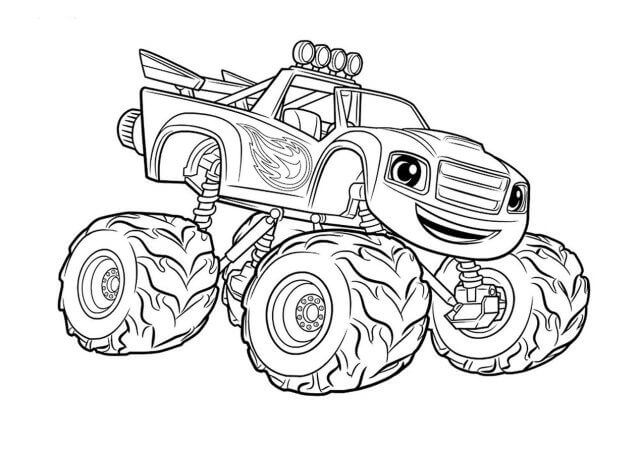 Kreslený Monster Truck omalovánka