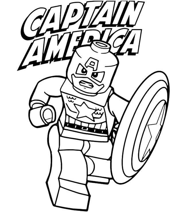 Omalovánka Lego Angry Captain America