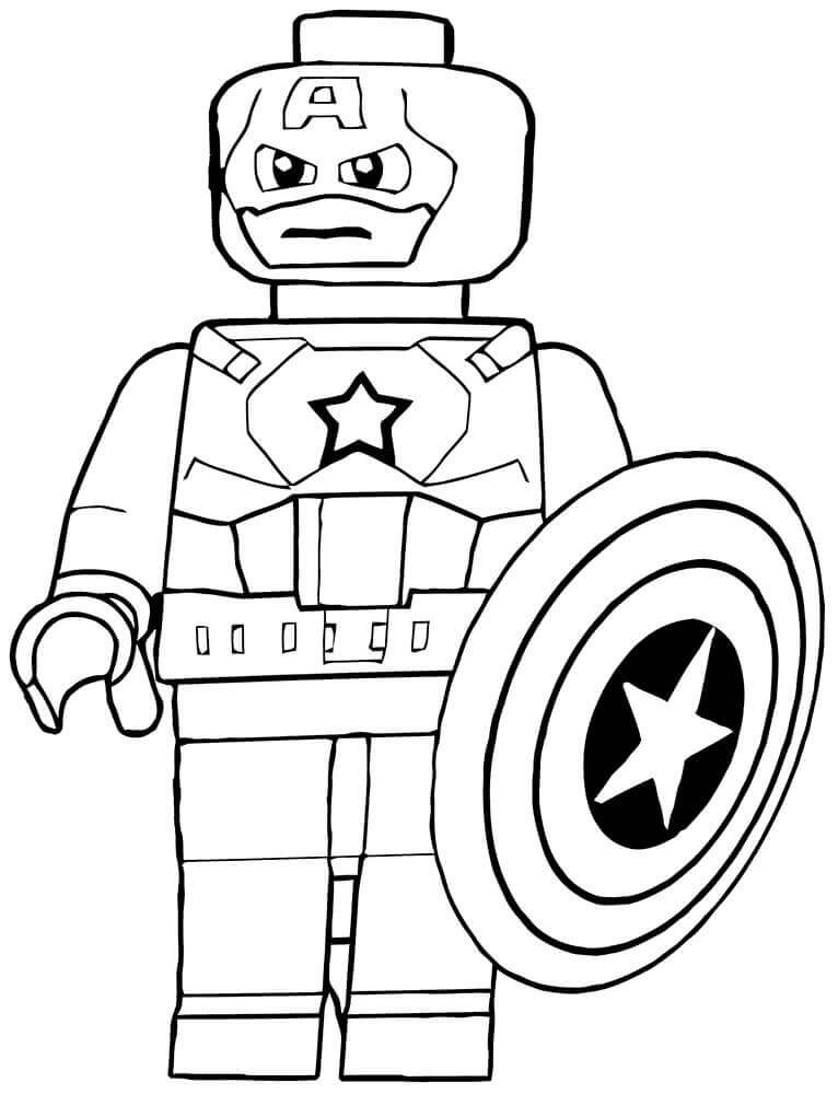 Omalovánka Lego Captain America Design