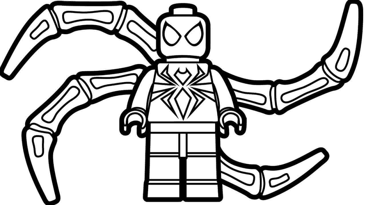 Lego Železný Spiderman omalovánka