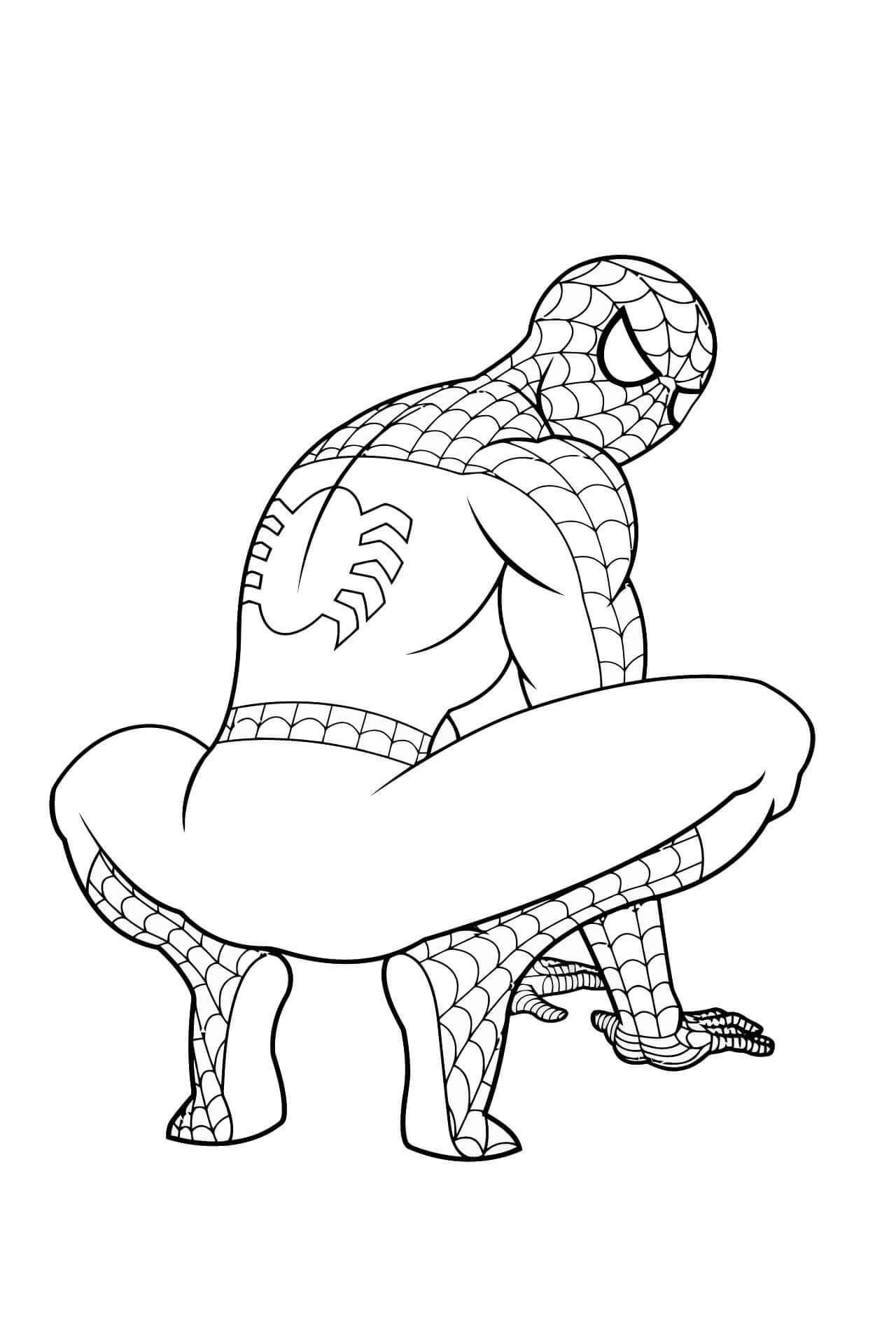 Legrační Spiderman omalovánka