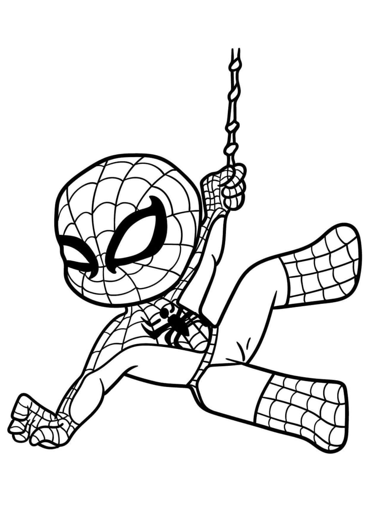 Malý Spiderman omalovánka