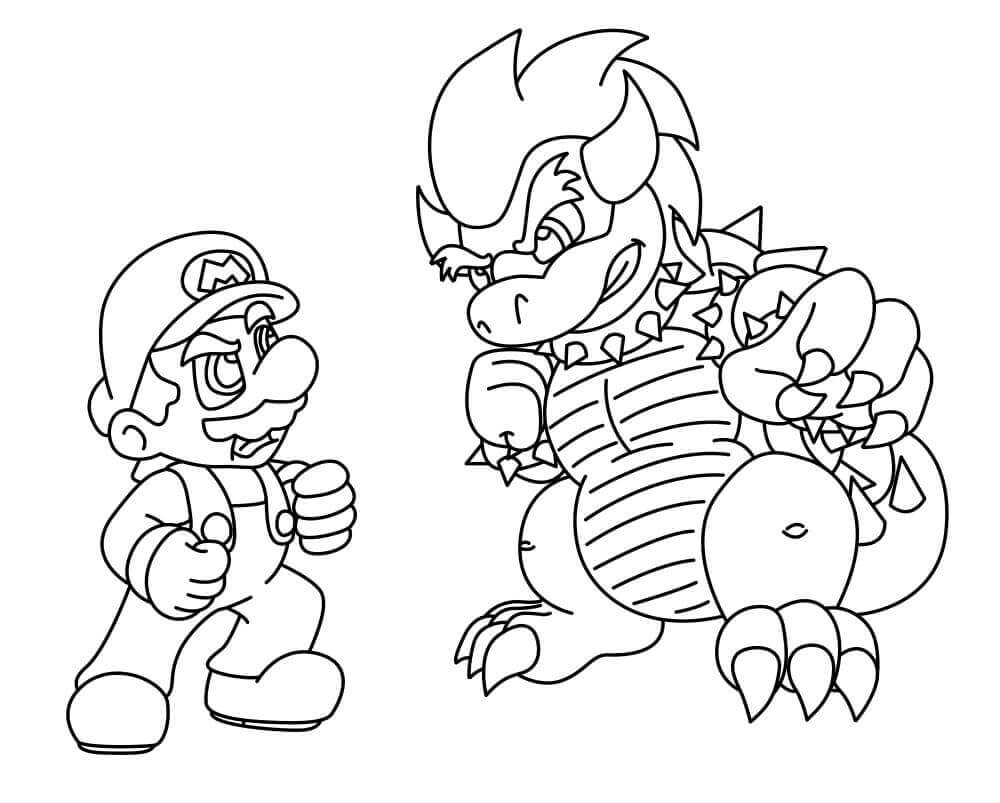 Mario vs. Bowser omalovánka