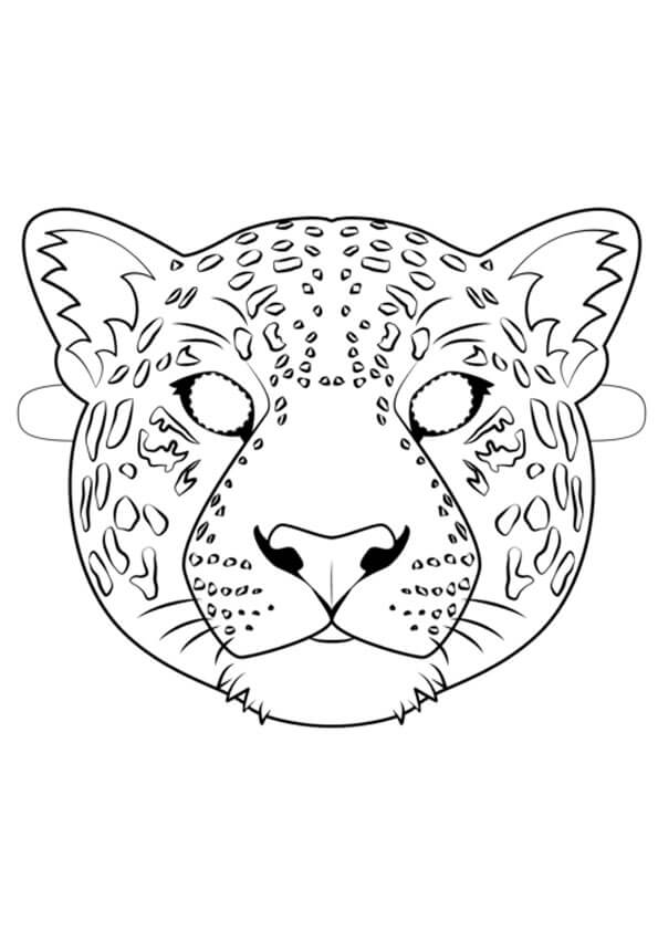 Maska Jaguar omalovánka