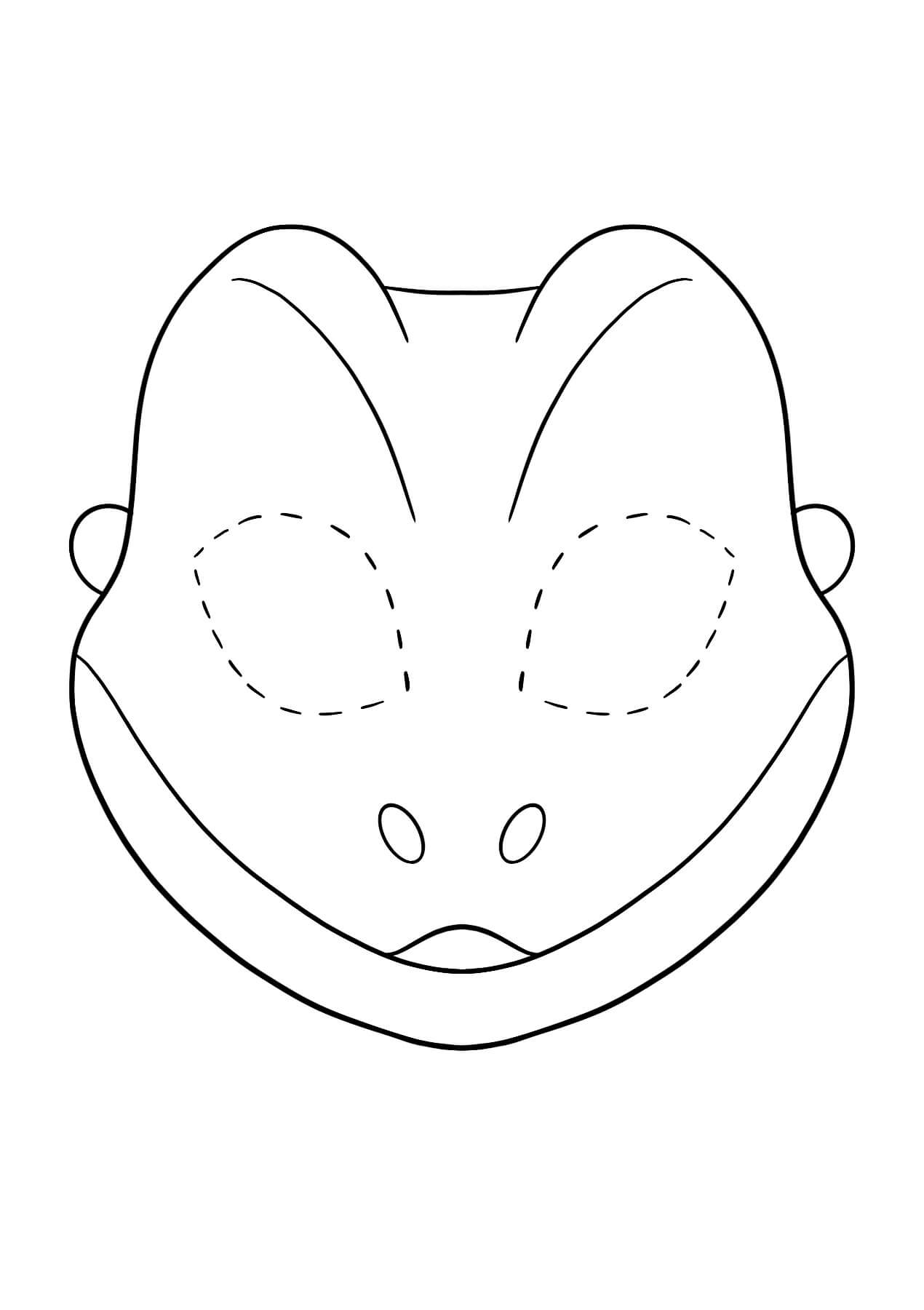 Maska ještěrky omalovánka