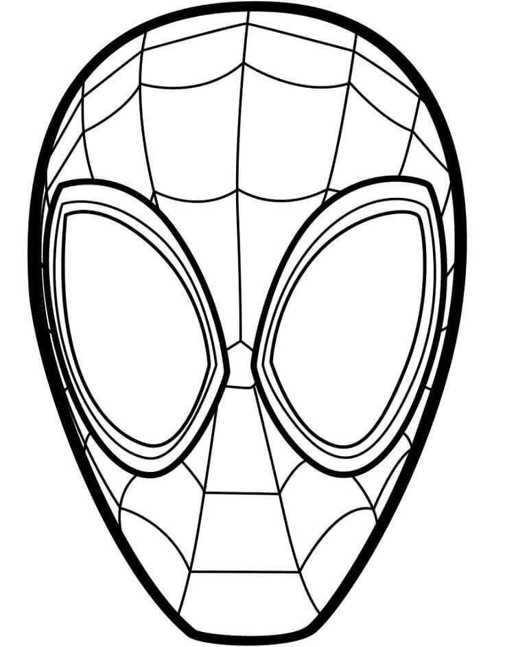 Maska Spider-Man omalovánka