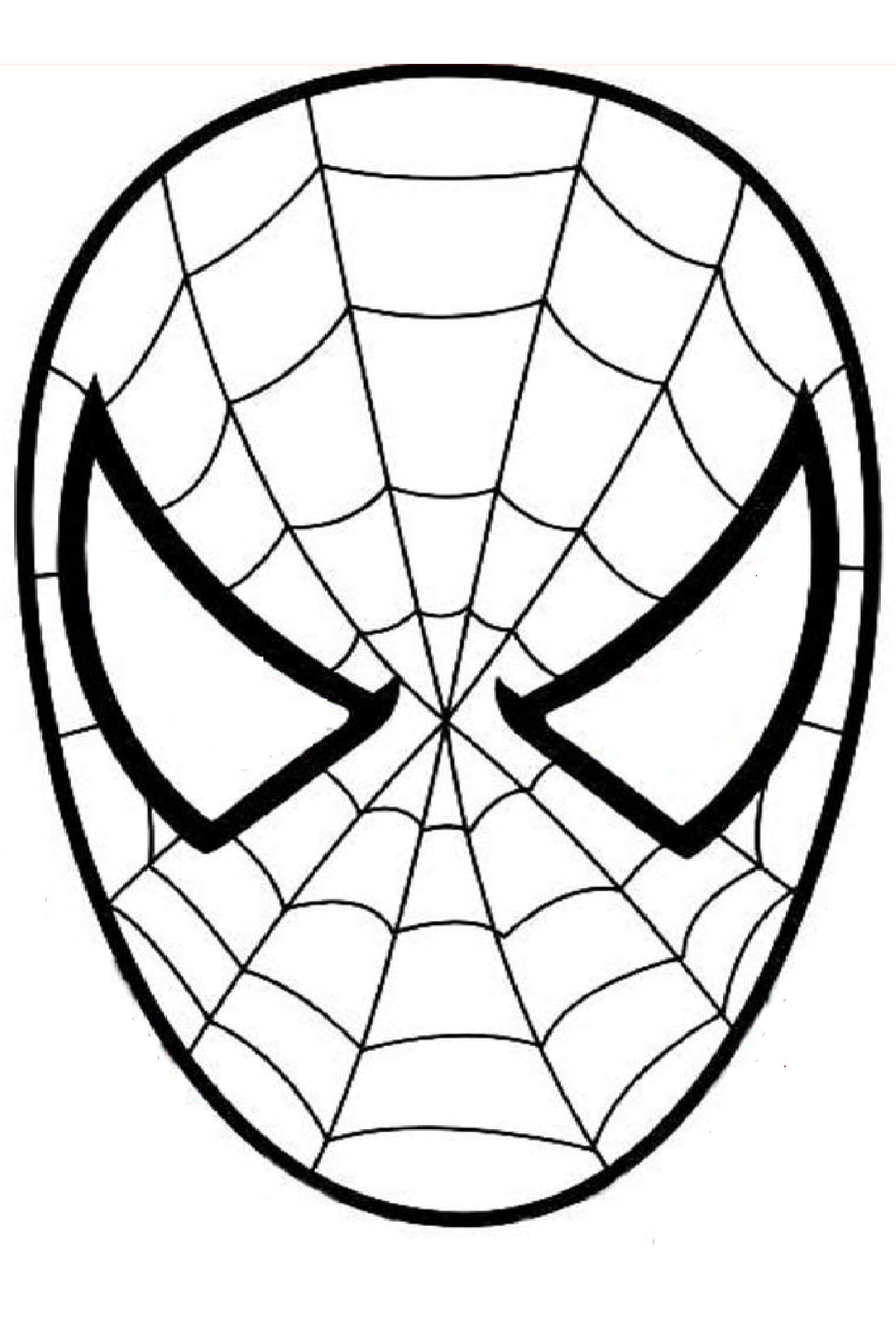 Maska Spidermana omalovánka