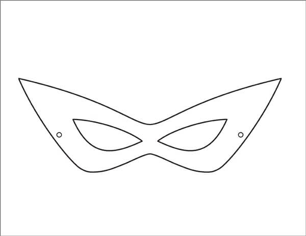 Maska superhrdiny omalovánka