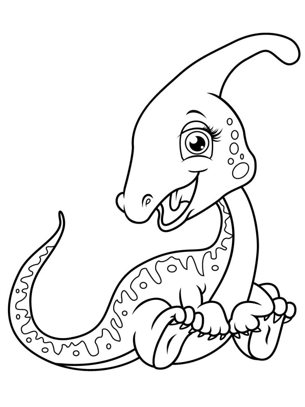 Mládě Parasaurolophus omalovánka