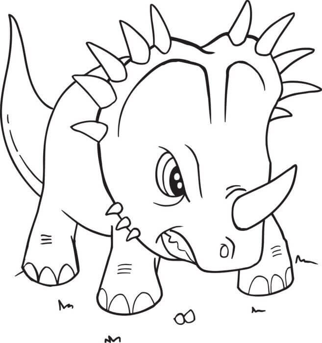 Naštvaný Styracosaurus omalovánka