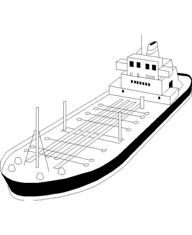Nákladní loď omalovánka