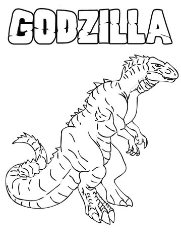 Obrovsky Godzilla omalovánka