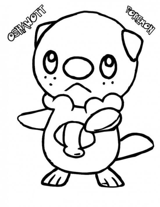 Oshawott z Pokémona omalovánka