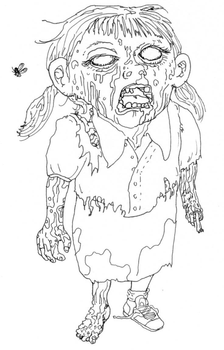 Ošklivý zombie omalovánka
